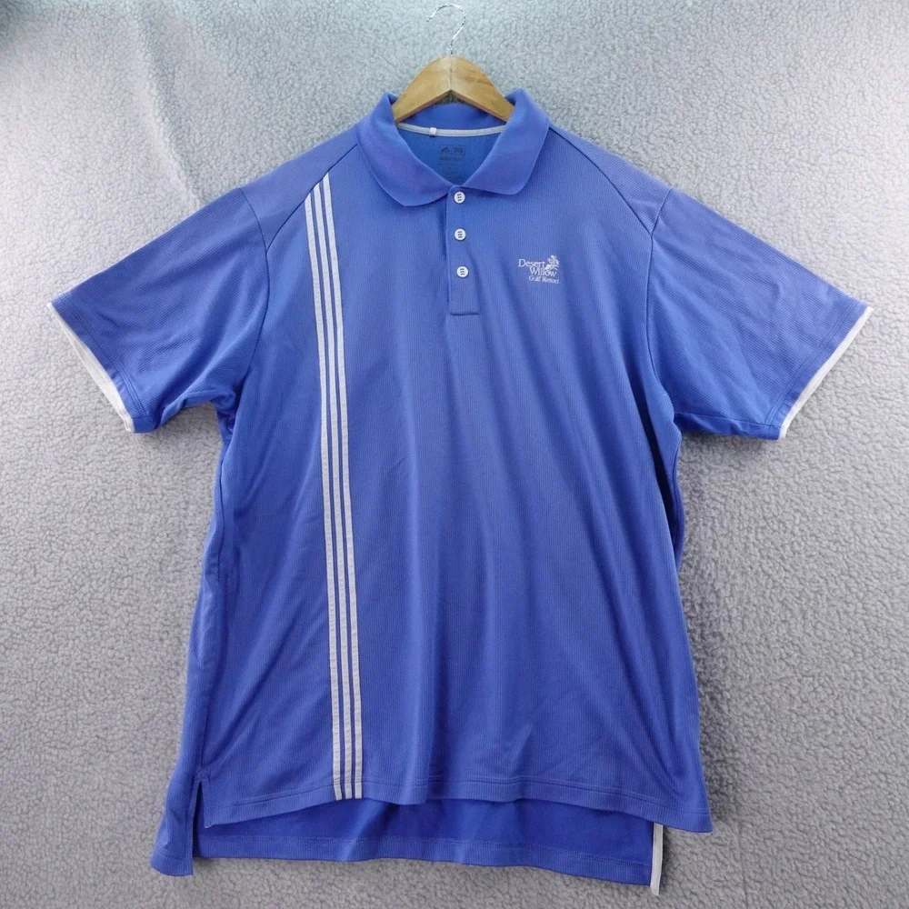 Adidas Men's Blue Golf Polo Shirt ClimaCool‎ Size XL Performance Stretch Rugby